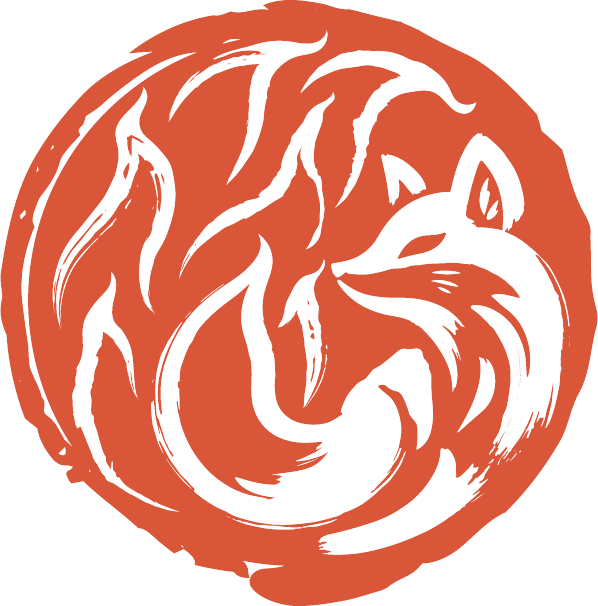 Kitsune Nebo's original circular fox emblem